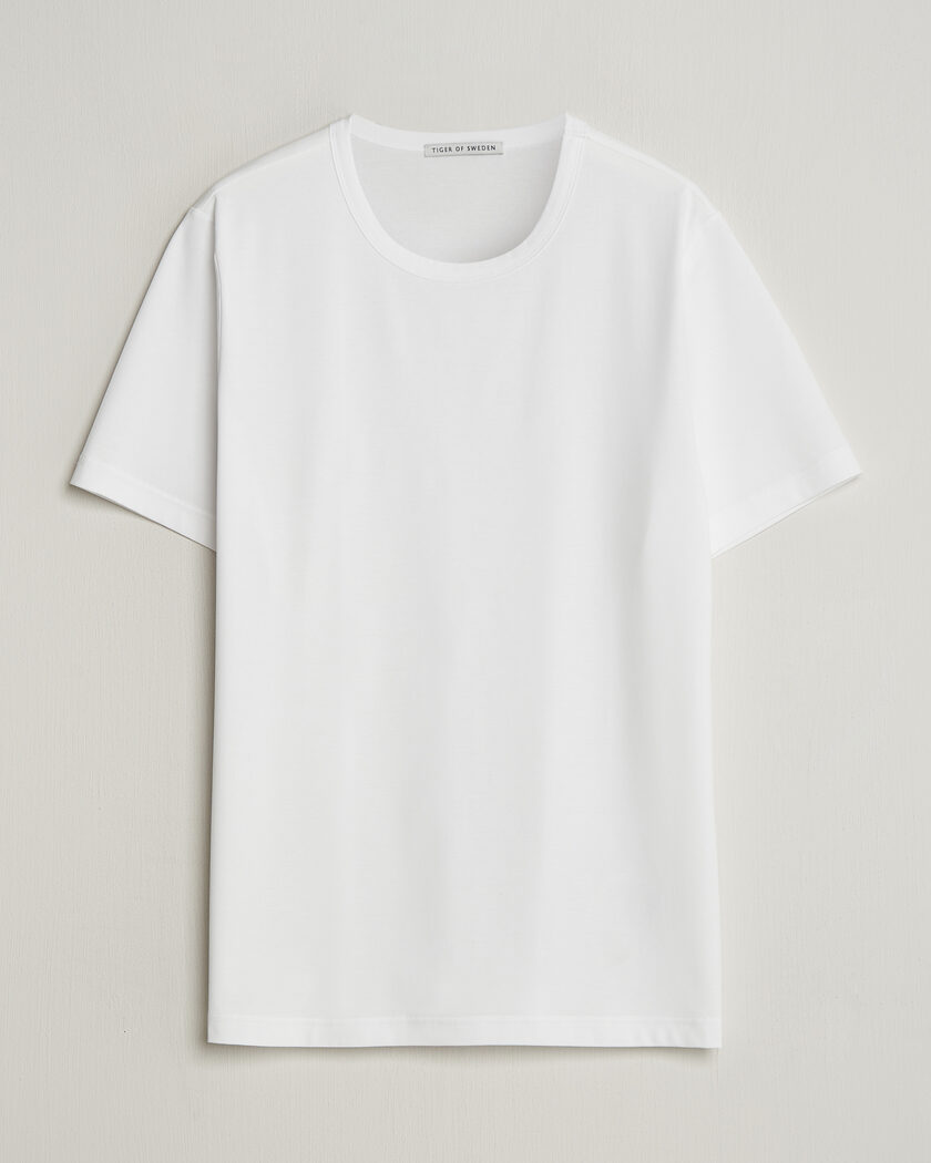 Tiger of Sweden Olaf Mercerized Cotton T-Shirt Pure White – Weiß
