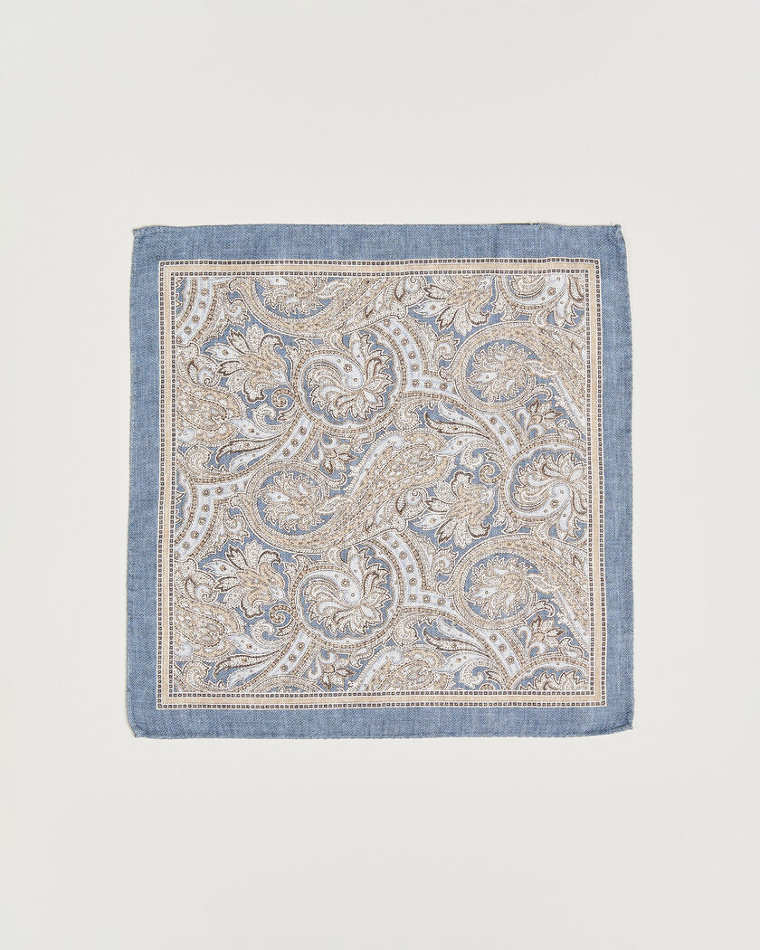 Amanda Christensen Silk Shappe Double Faced Pocket Square Navy – Blau