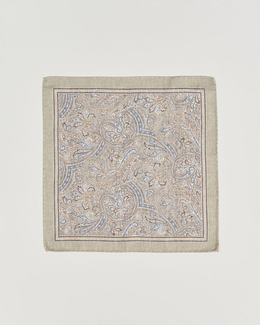 Amanda Christensen Silk Shappe Double Faced Pocket Square Green – Grün