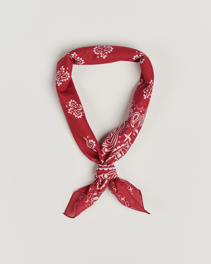 Amanda Christensen Cotton Voilé Paisley Bandana Red – Rot