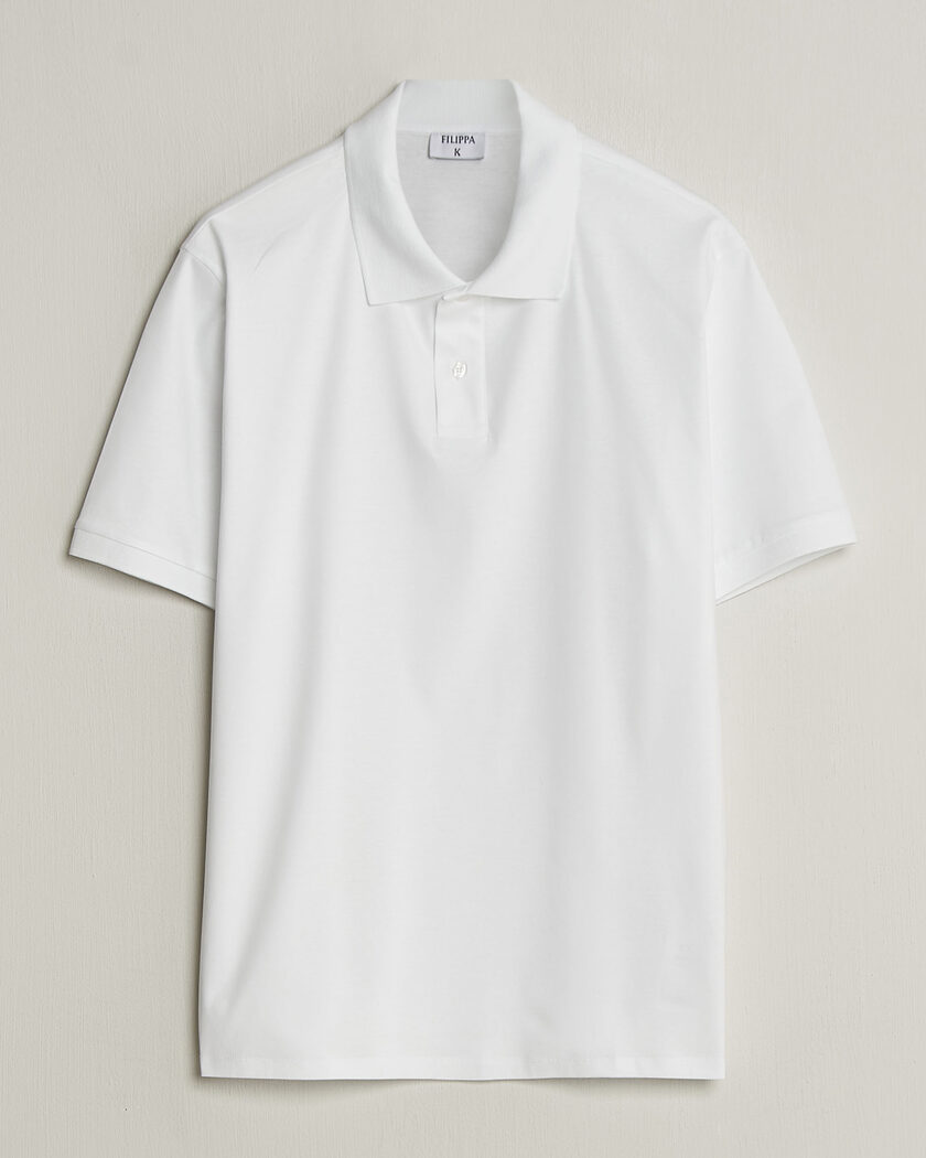 Filippa K Technical Cotton Polo White – Weiß