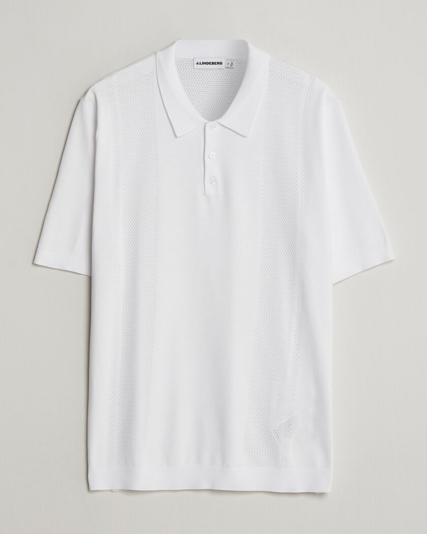 J.Lindeberg Reymond Knit Polo White – Weiß