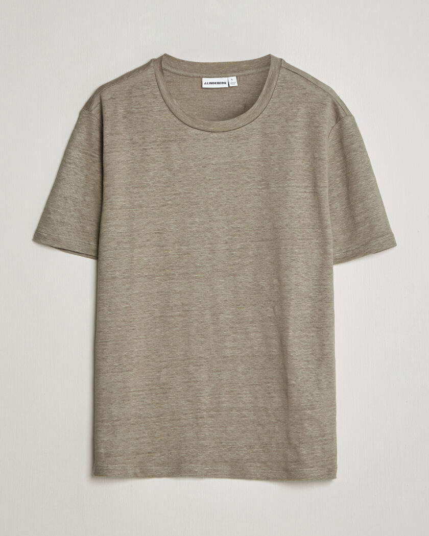 J.Lindeberg Coma Linen T-Shirt Brindle – Grün