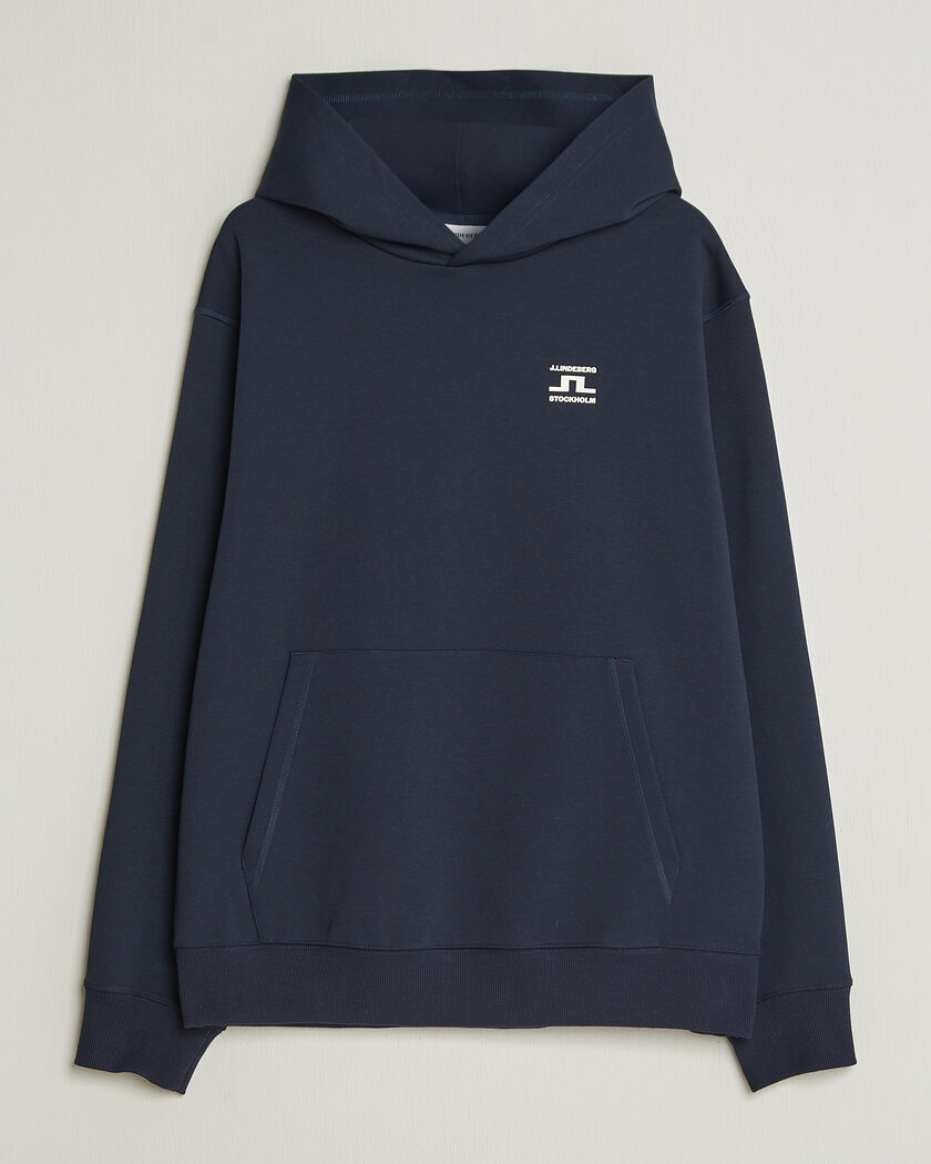 J.Lindeberg Club Printed Hoodie JL Navy – Blau