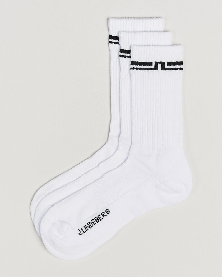 J.Lindeberg Johnson 3-Pack Socks White – Weiß