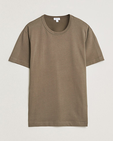 Sunspel Single Jersey Supima Cotton T-Shirt Dark Cedar – Braun