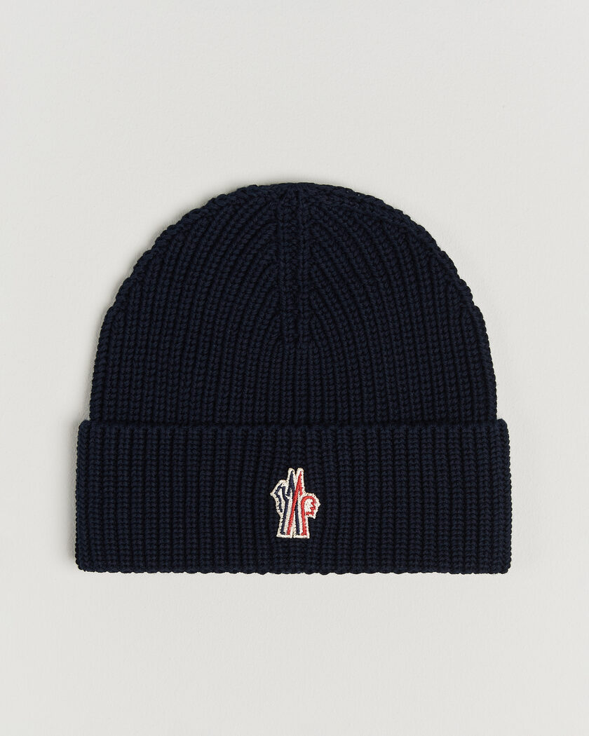 Moncler Grenoble Rib Beanie Navy – Blau