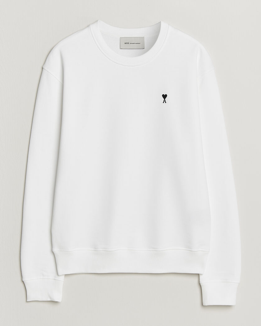 AMI Contrast Heart Logo Sweatshirt White – Weiß