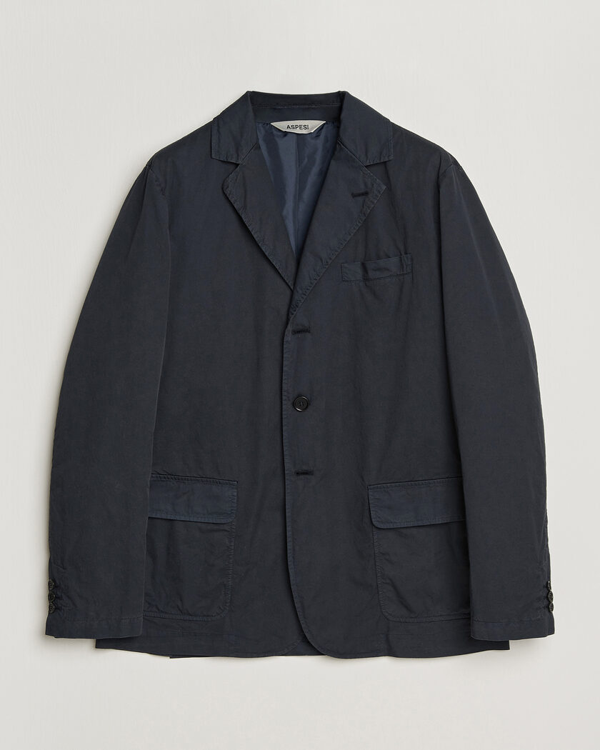 Aspesi Cotton Blazer Navy – Blau