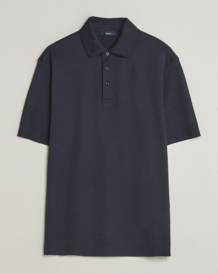 Herno Micro Piquet Polo Navy – Blau