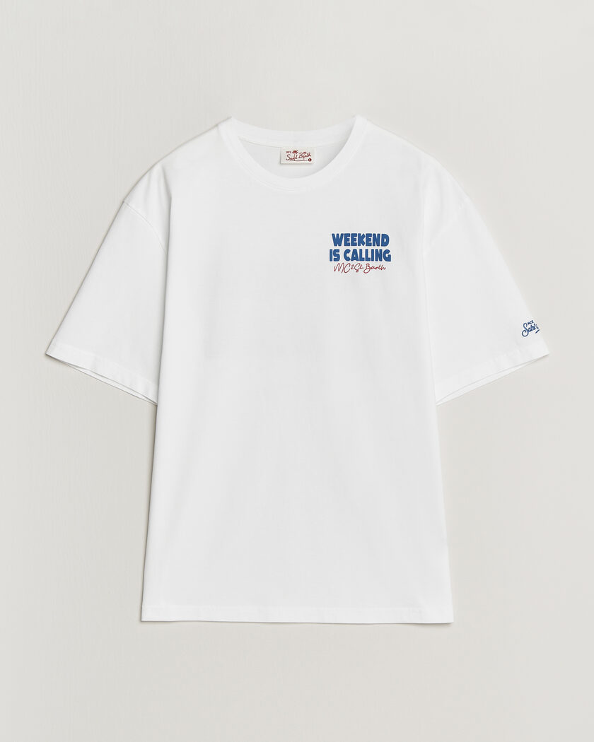 MC2 Saint Barth Back Printed Cotton T-Shirt Weekend Jet – Weiß