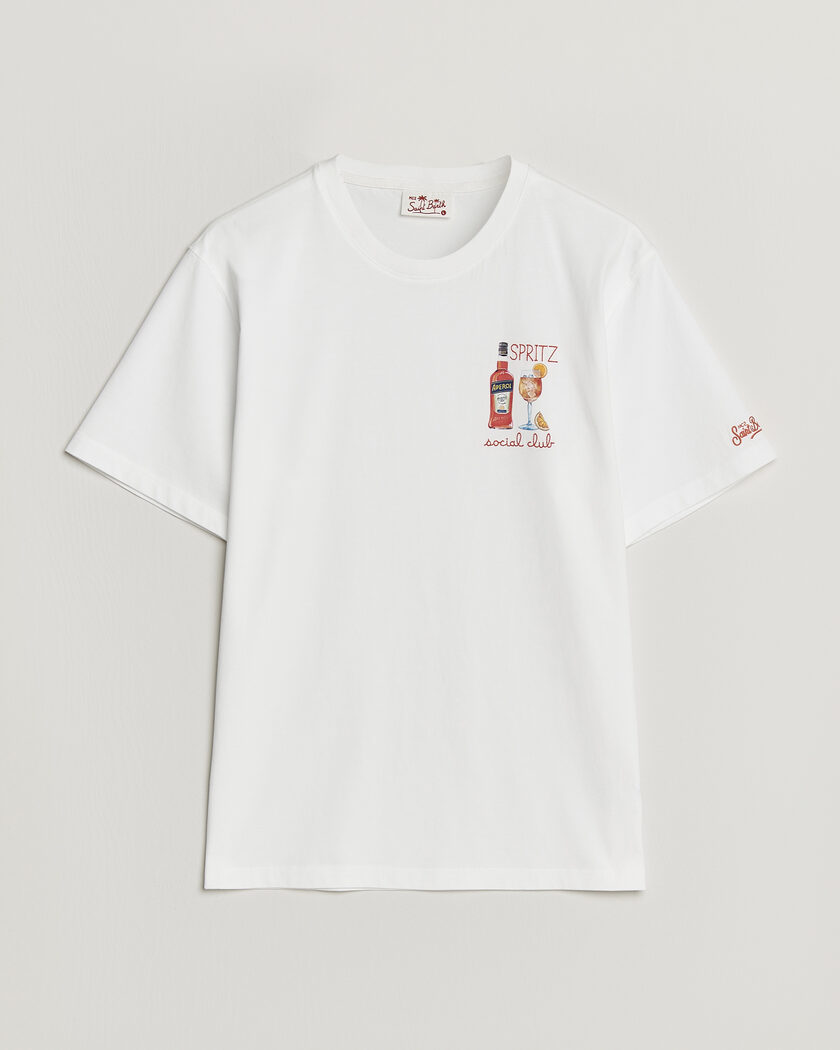 MC2 Saint Barth Printed Cotton T-Shirt Social Spritz – Weiß