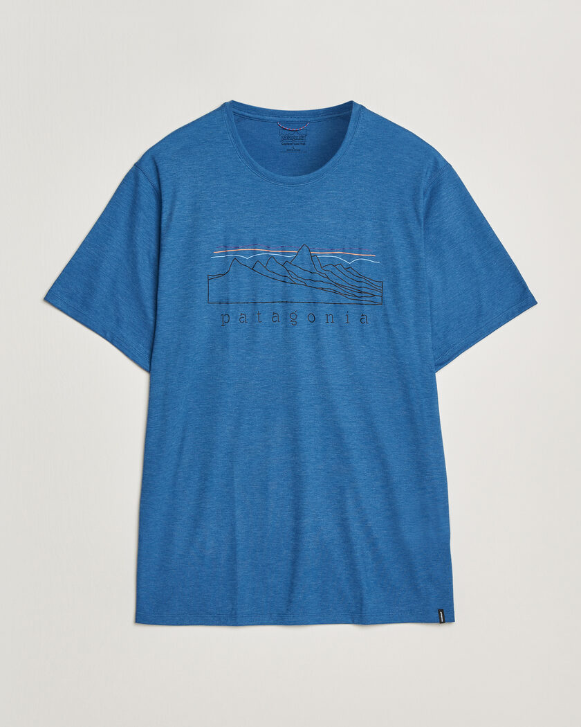 Patagonia Cap Cool Trail T-Shirt Aquatic Blue – Blau