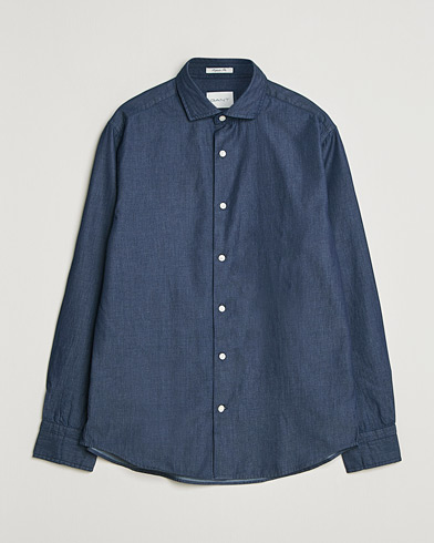 Gant Regular Fit Indigo Twill Shirt Dark Indigo – Blau