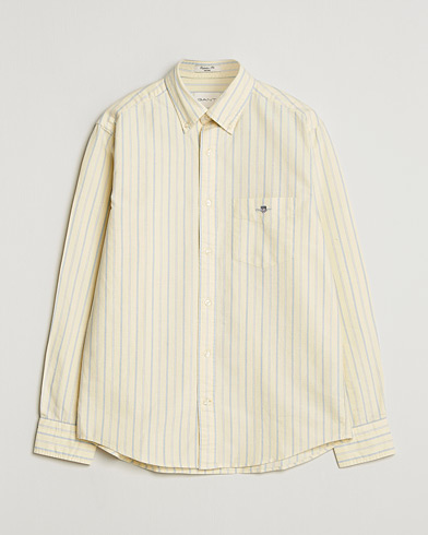 GANT Regluar Fit Classic Oxford Striped Shirt Light Mustard Yellow – Gelb