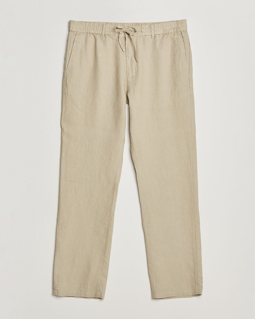 Gant Regular Fit Linen Drawstring Pants Oat Beige – Beige
