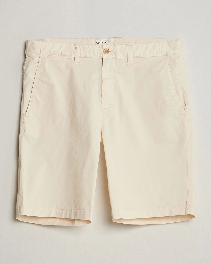 GANT Regular Sunfaded Shorts Cream – Weiß
