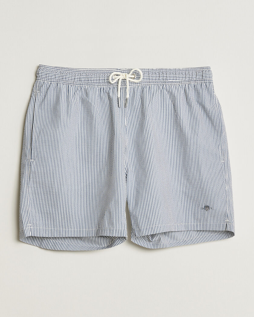 GANT Seersucker Striped Swimshorts Vintage Blue – Blau