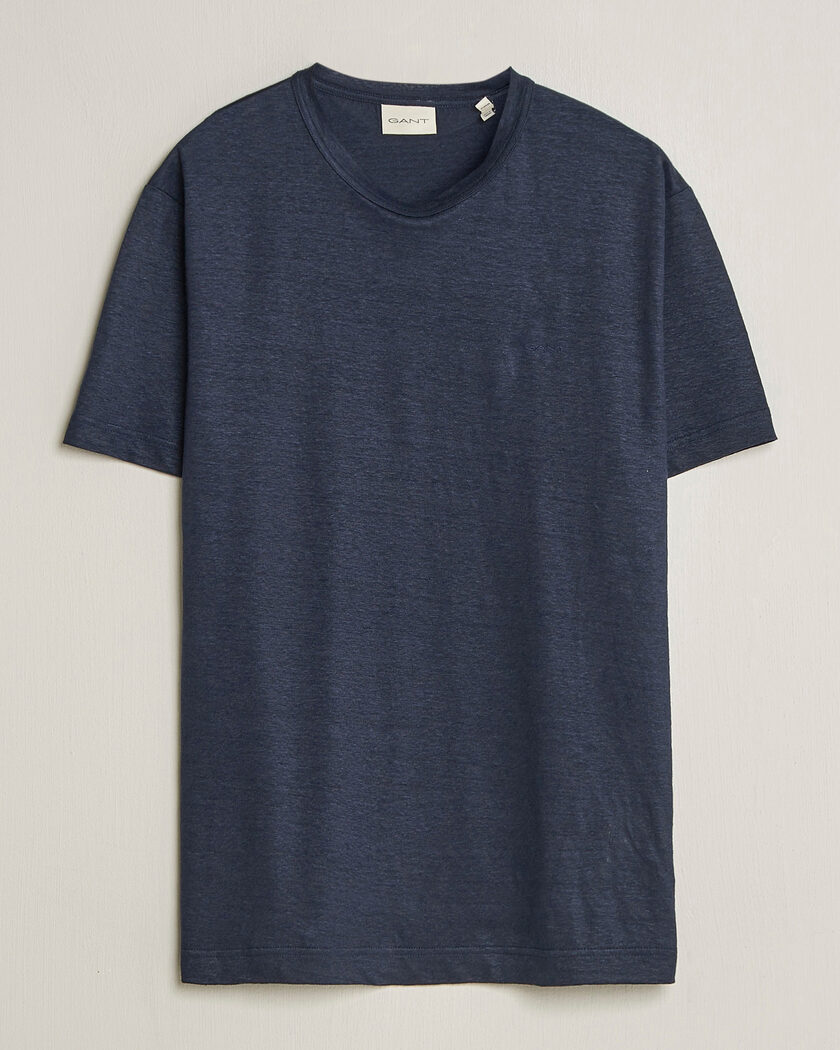 Gant Linen T-Shirt Evening Blue – Blau