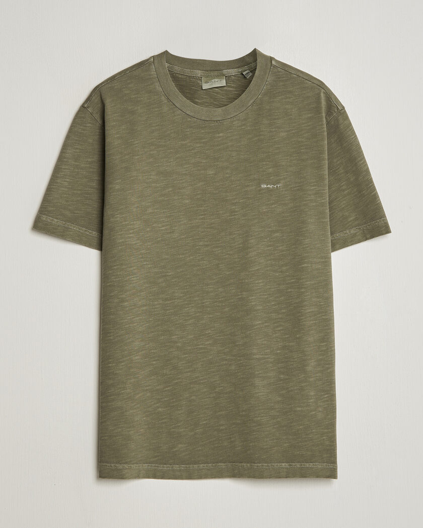 Gant Washed Slub T-Shirt Dry Herb Green – Grün
