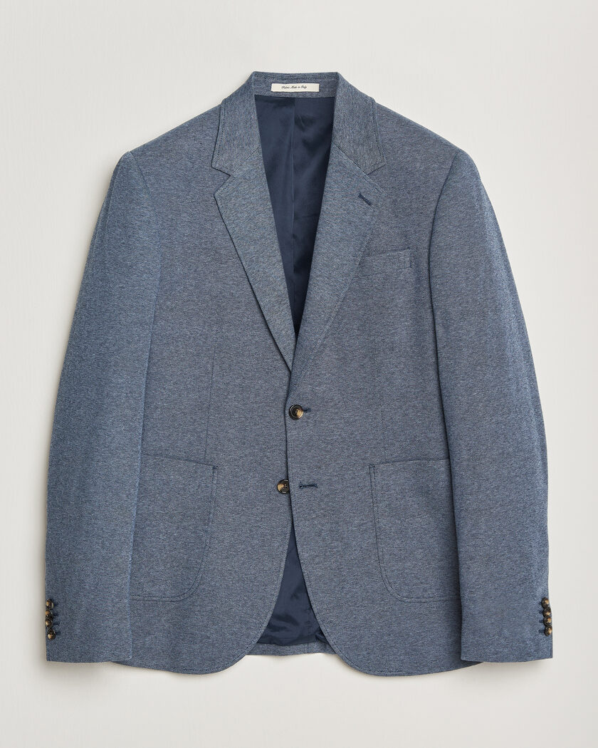 GANT Two Tone Jersey Pique Blazer Salty Sea – Blau