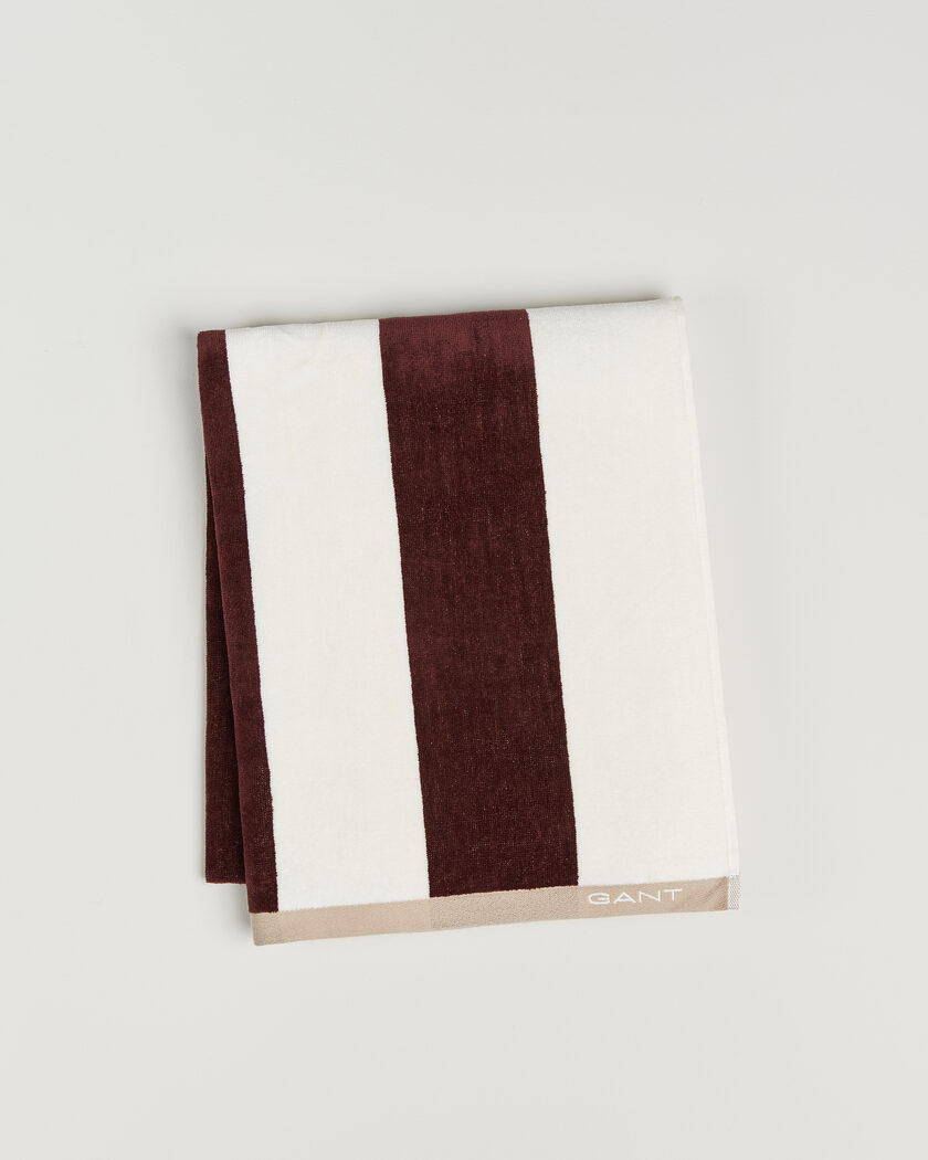 GANT Striped Beach Towel Fresh Soil – Braun