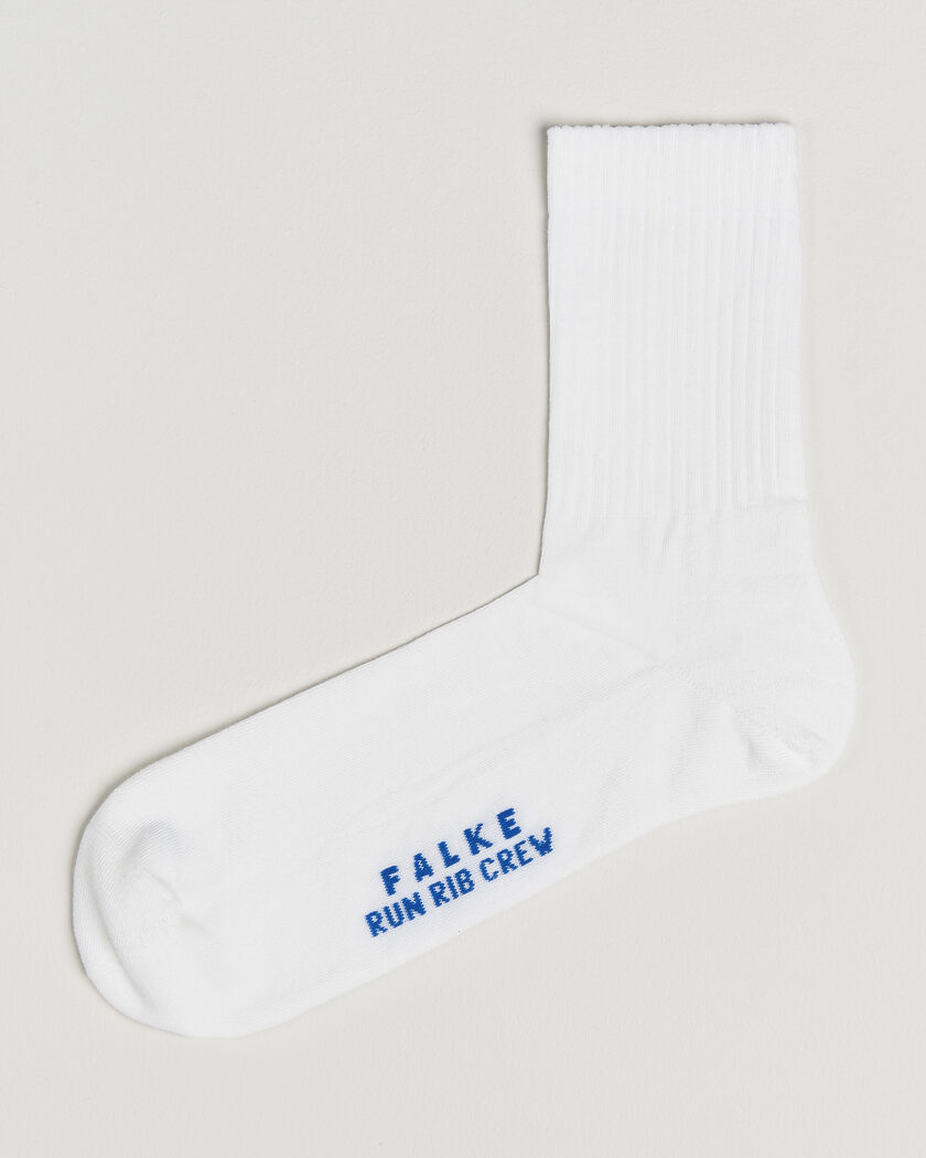 Falke Run Rib Crew Sock White – Weiß