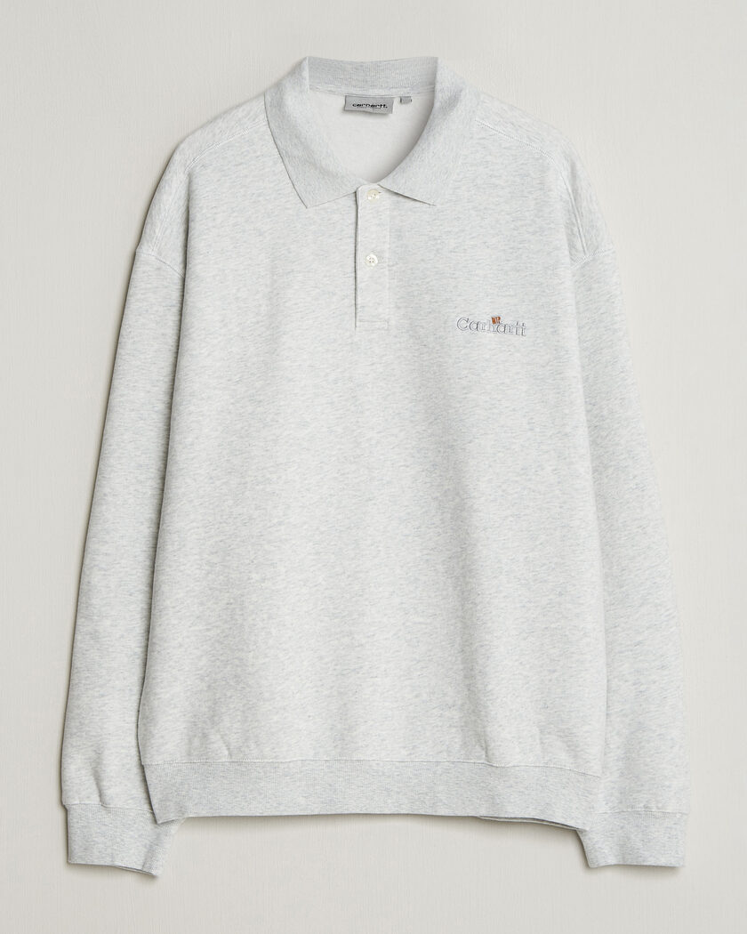Carhartt WIP WIP Label Polo Sweatshirt Ash Heather – Grau