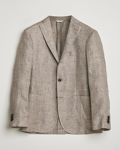 Boglioli K Jacket Prince Of Wales Blazer Taupe – Beige