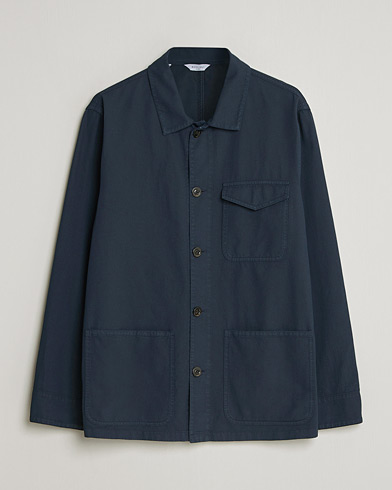 Boglioli Cotton Gabardine Work Jacket Navy – Blau