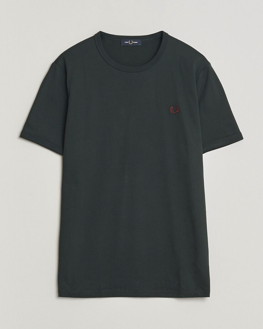 Fred Perry Ringer T-Shirt Grassroots Green – Grün