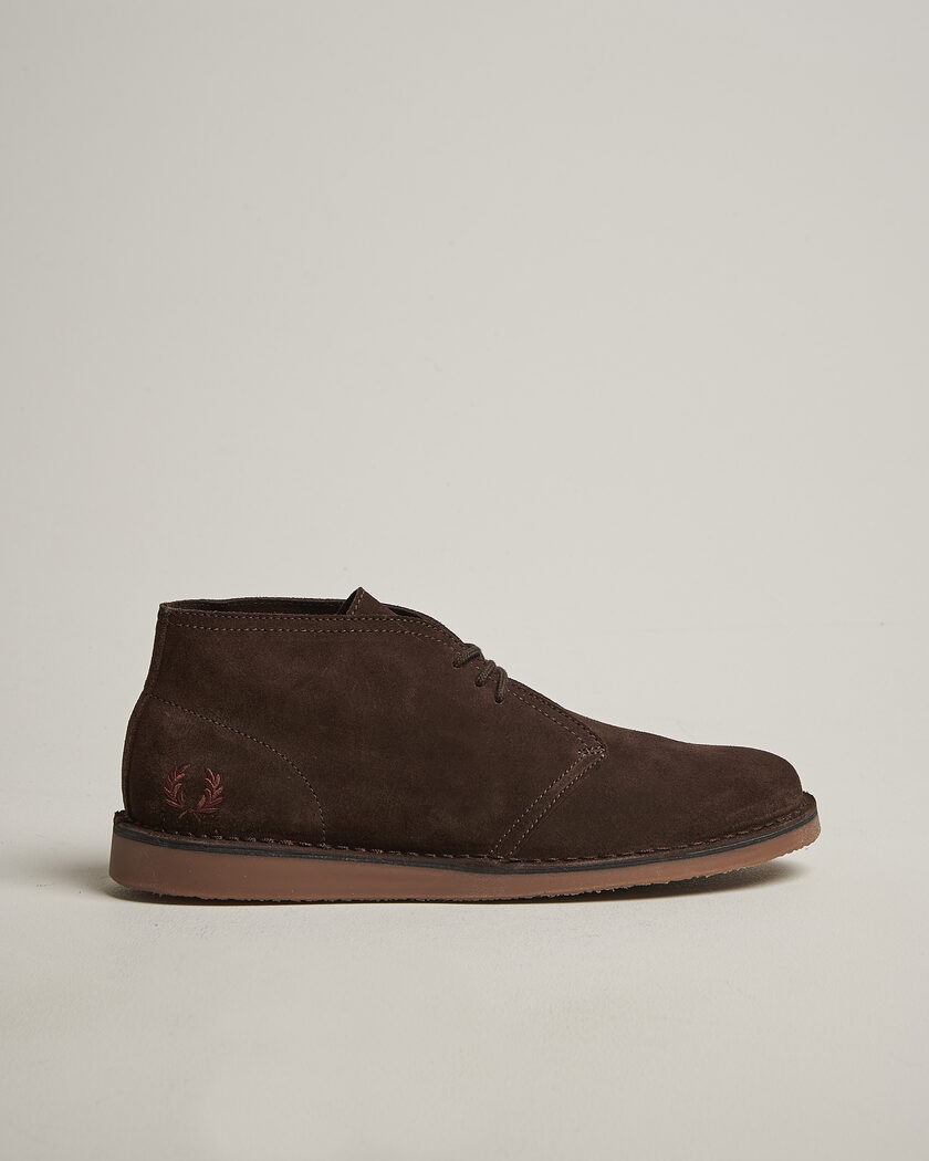 Fred Perry Hawley Suede Chukka Boot Burnt Tobacco – Braun