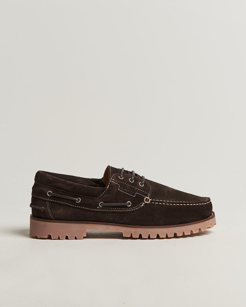 GANT Tratton Suede Boat Shoe Dark Brown – Braun