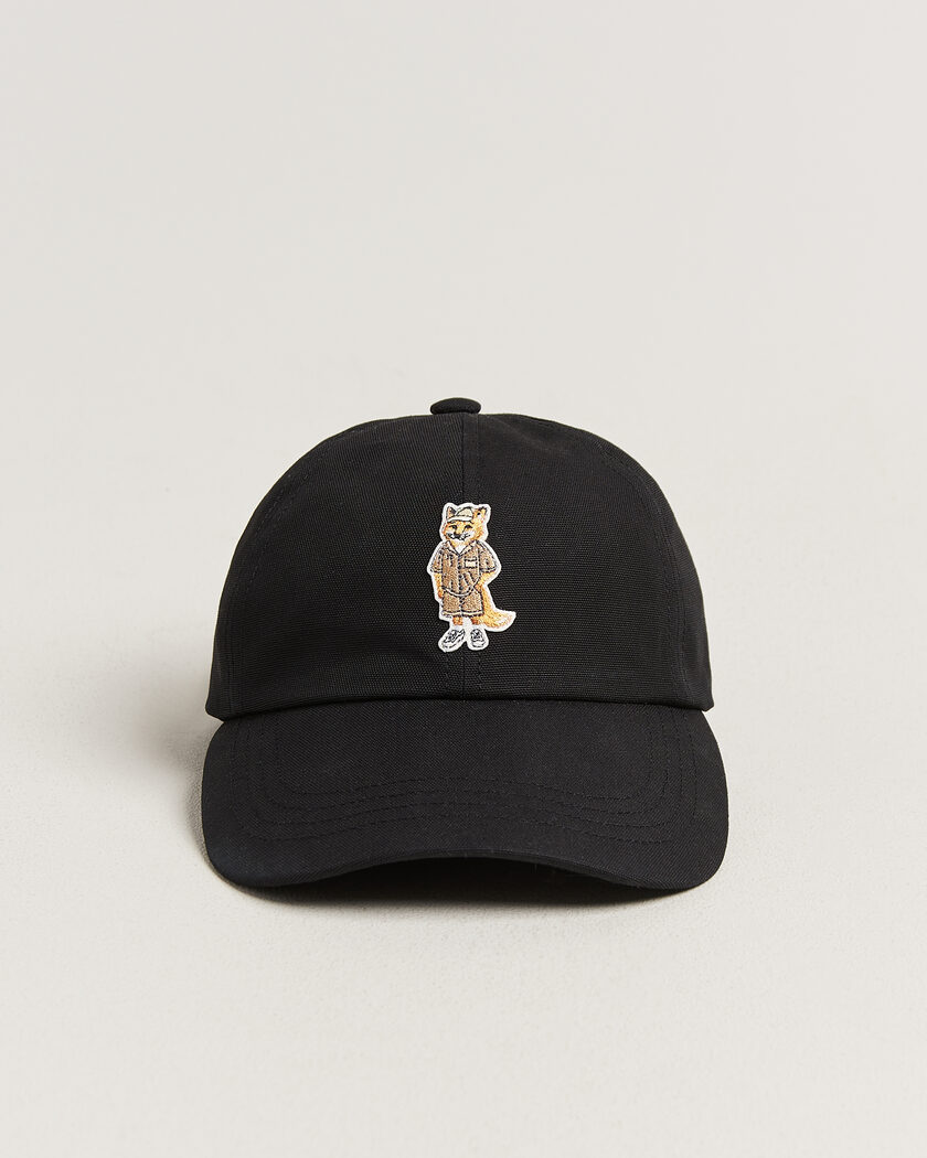 Maison Kitsuné Dressed Fox Cap Black – Schwarz