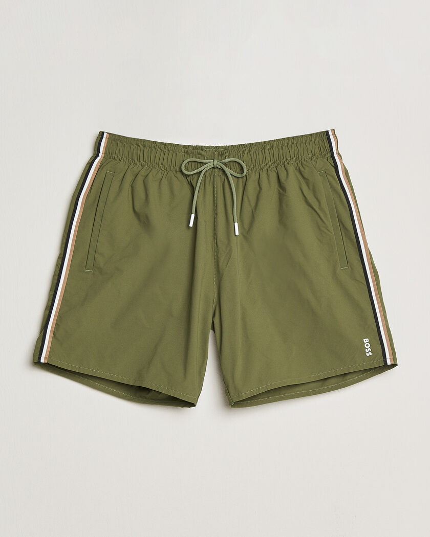 BOSS BLACK Iconic Swimshorts Open Green – Grün