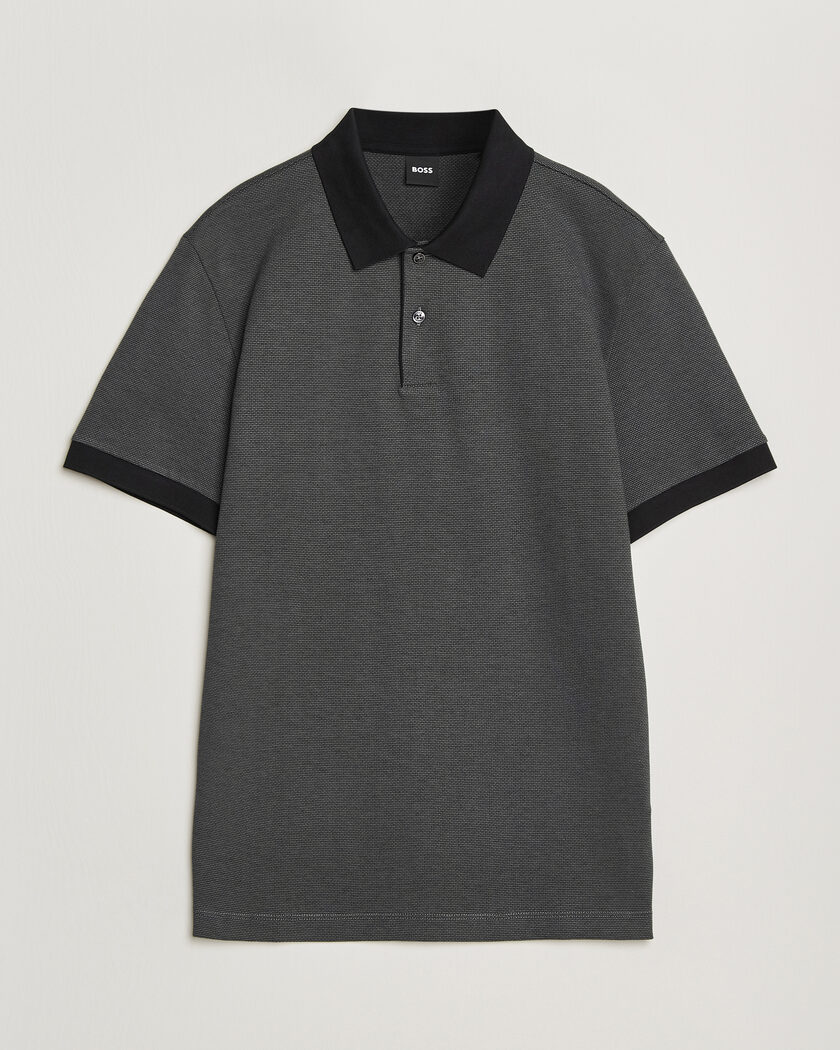 BOSS BLACK Parlay Jersey Polo Black – Schwarz