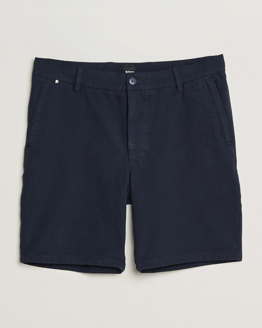 BOSS BLACK Kane Cotton Chino Shorts Dark Blue – Blau