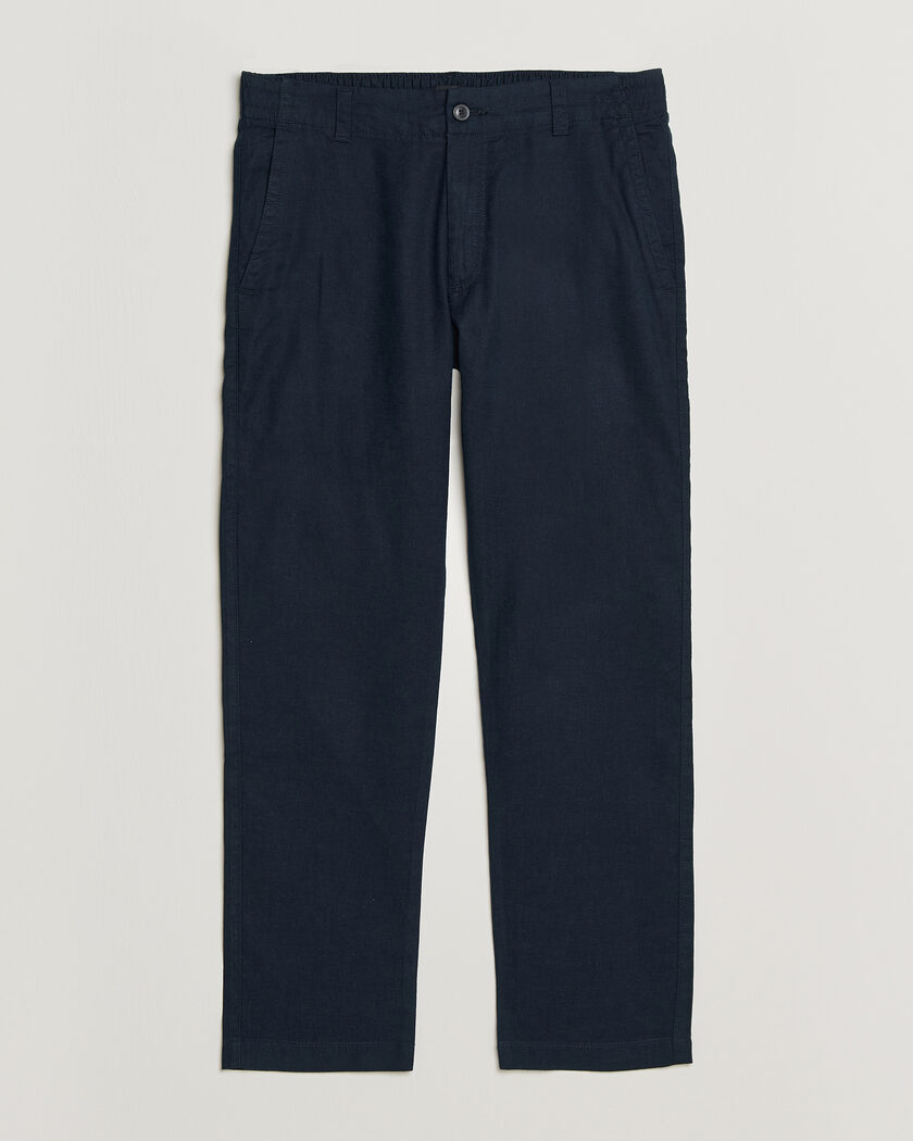 BOSS ORANGE Sanderson Linen Pants Dark Blue – Blau