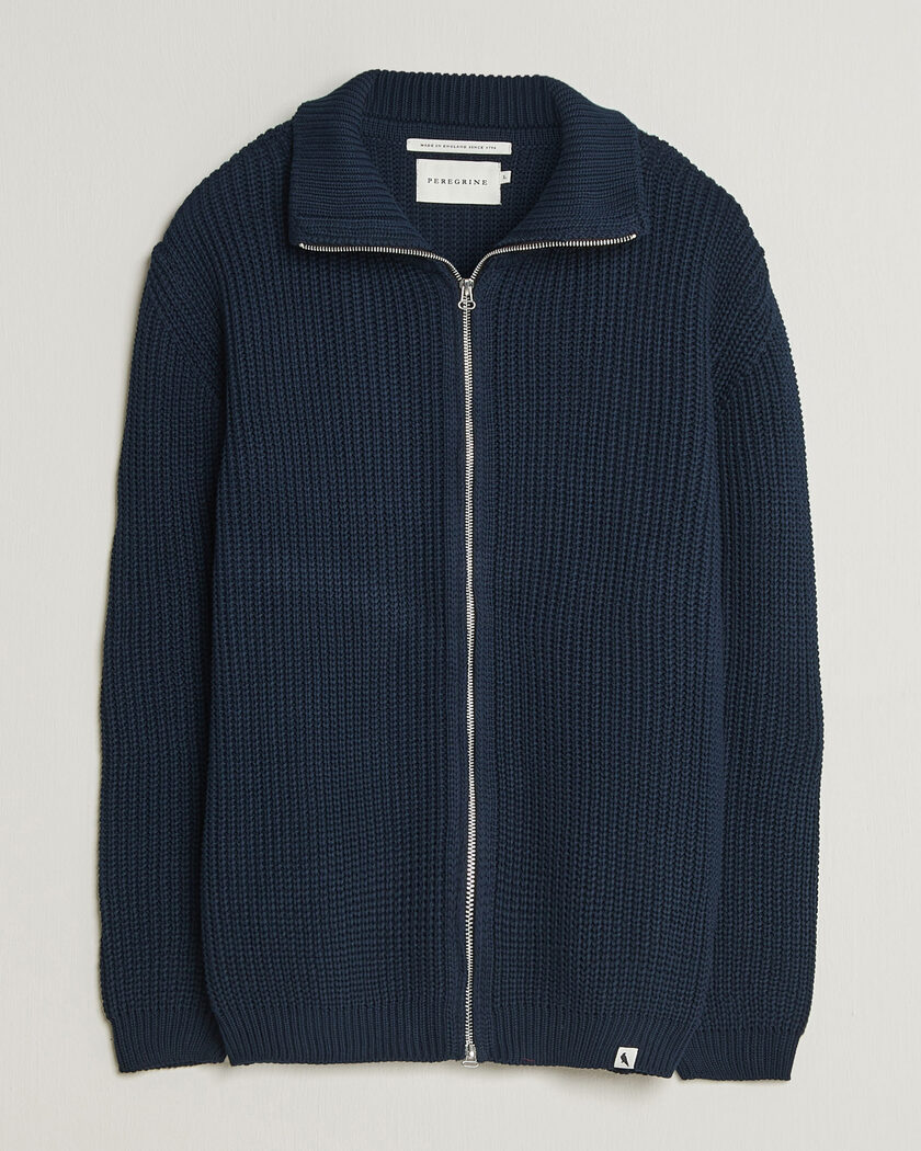 LACOSTE ネイビー ジップアップジャケット Lacoste Full Zip Sweater Navy Blue bei Care of Carl