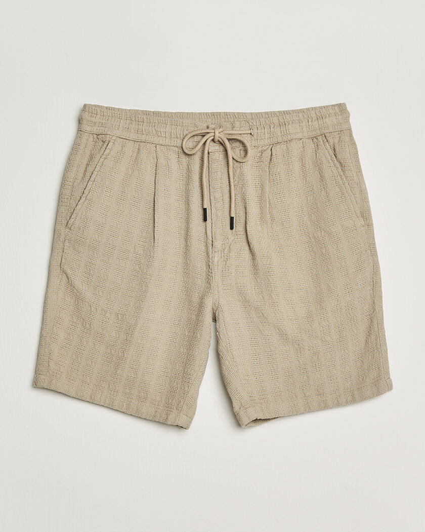 KnowledgeCotton Apparel Structured Cotton Dobby Shorts Twill – Grün