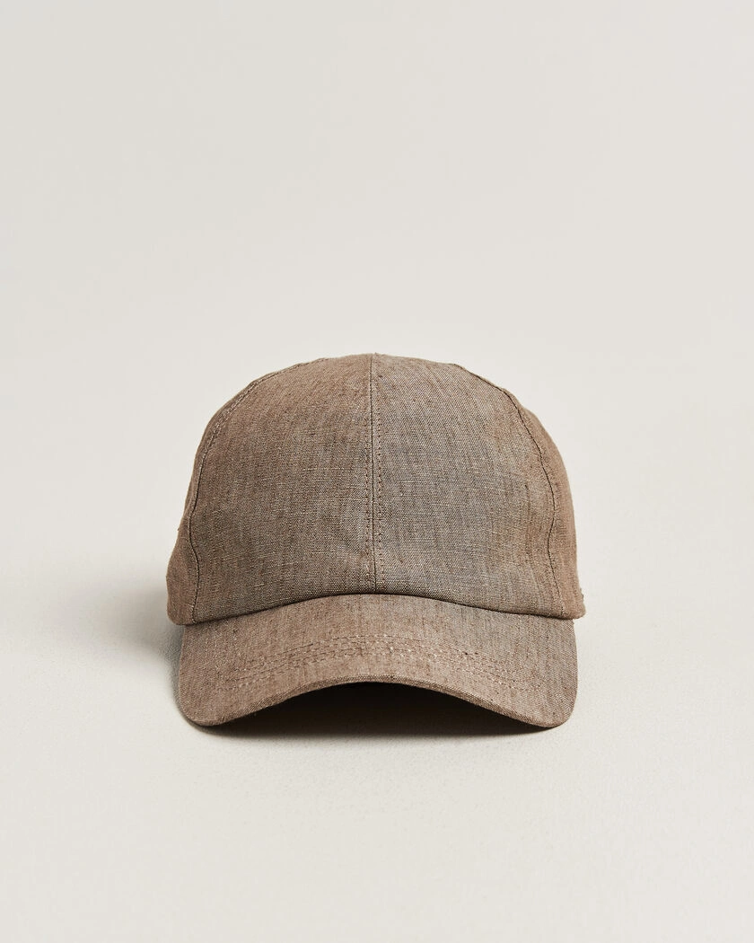 Wigéns Baseball Linen Cap Light Brown – Braun