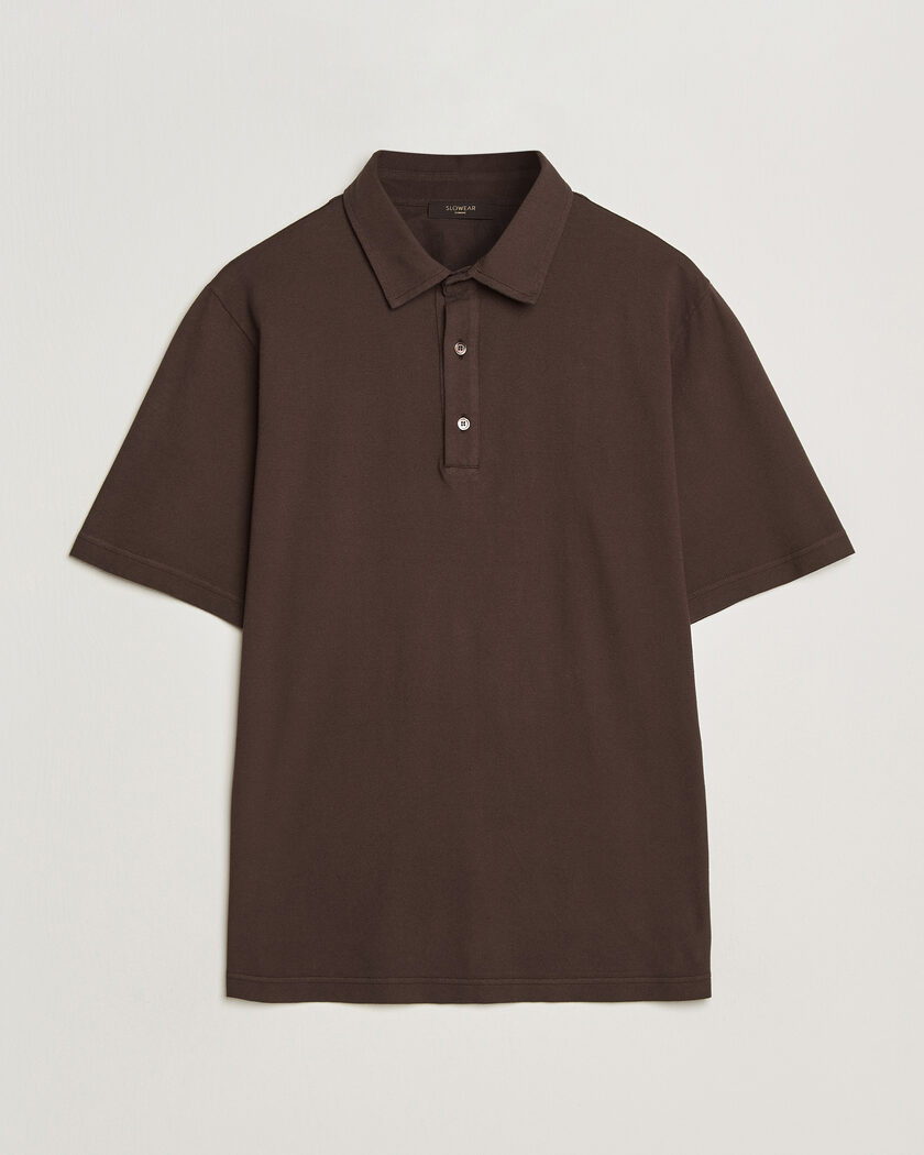 Zanone Soft Cotton Piquet Polo Chocolate – Braun