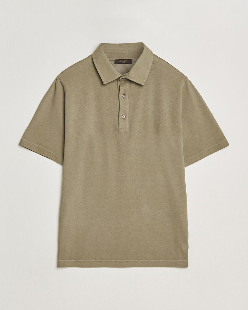 Zanone Soft Cotton Piquet Polo Taupe – Grün
