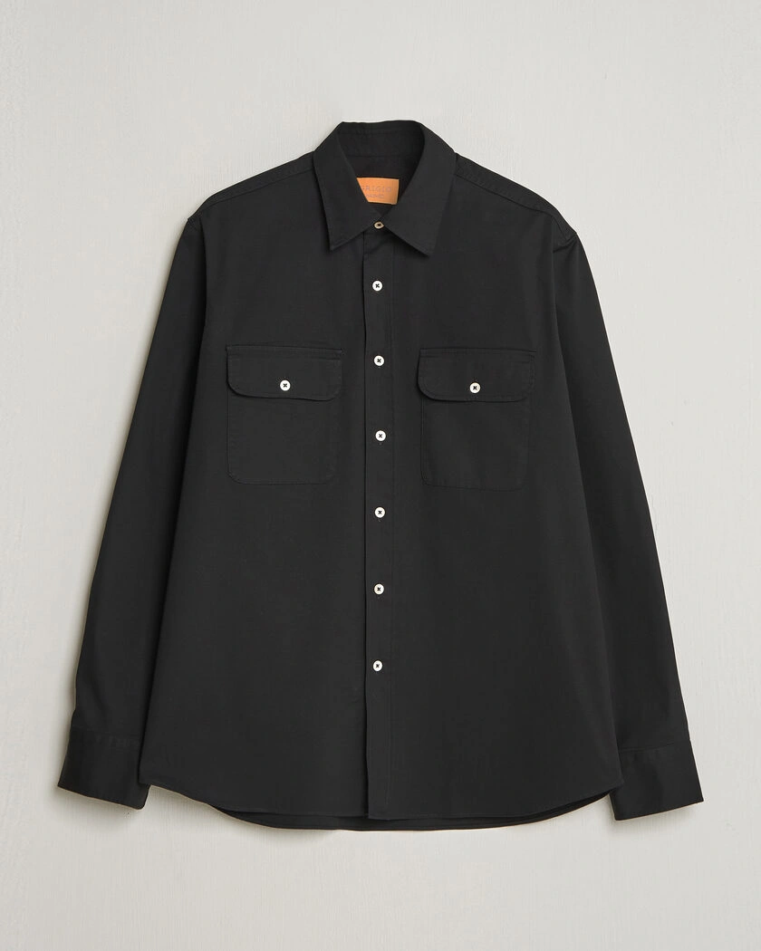 Grigio Illinois Cotton Overshirt Black – Blau