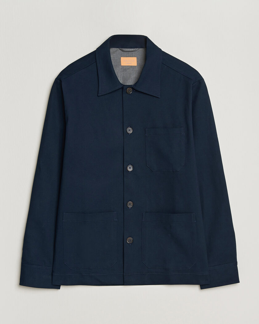  Grigio Cotton Chore Jacket Navy – Blau