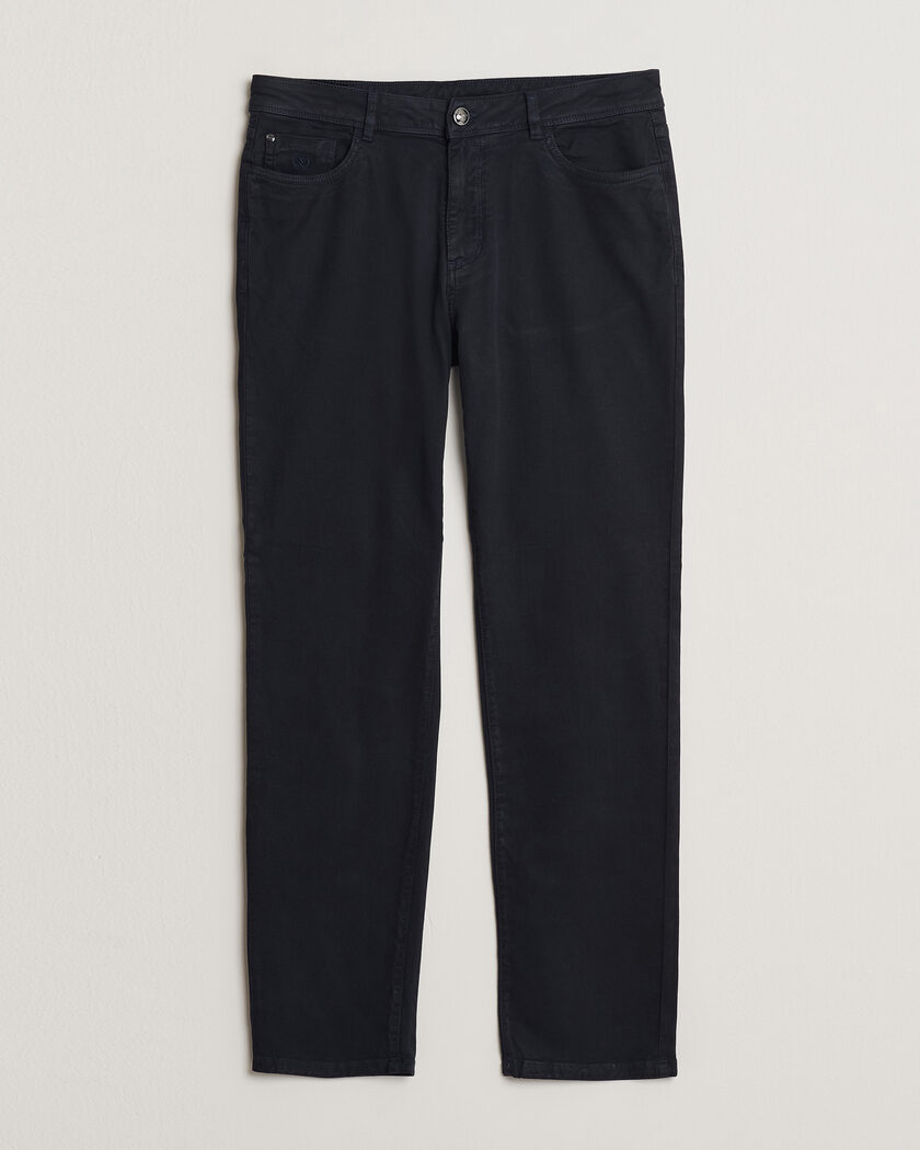 Oscar Jacobson Slim Fit 5-Pocket Chino  Navy – Blau