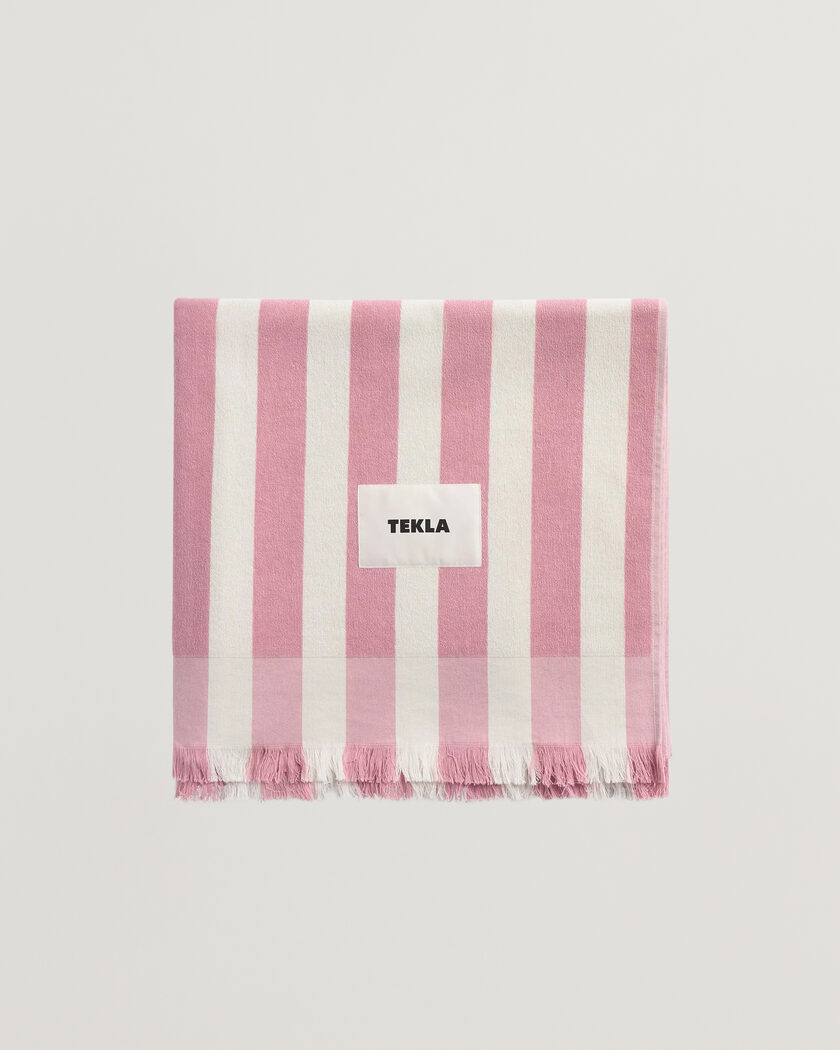 Tekla Organic Terry Beach Towel Palma Stripes – Mehrfarbig