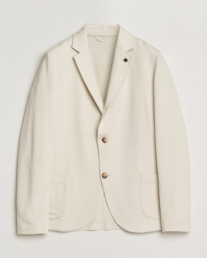 Gran Sasso Wool Knitted Blazer Cream – Weiß