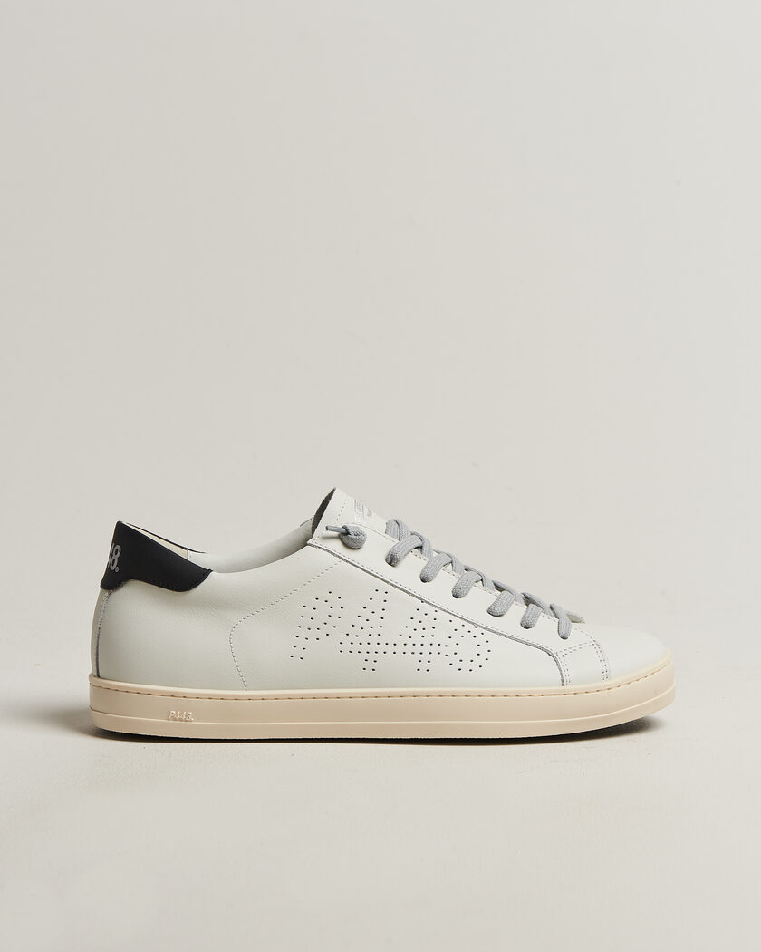 P448 John Leather Sneaker White/Black – Weiß