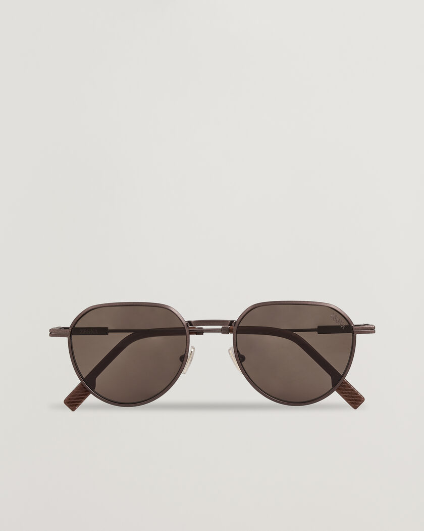  Zegna EZ0297 Sunglasses Dark Bronze – Braun